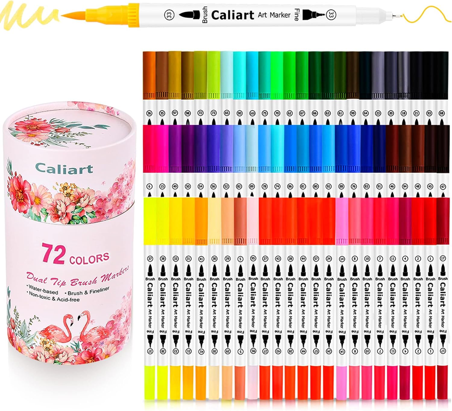 72 Colors Double Tip Brush Pens